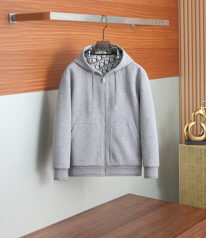 Dior Oblique Monogram Sweatshirt Jacket – 25SS Early Autumn Collection in Classic Black