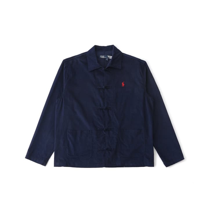 Ralph Lauren Corduroy Frog Button Cardigan – 25SS in Black