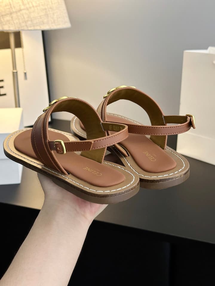 Celine Vintage Roman Sandals – SS Collection in Black