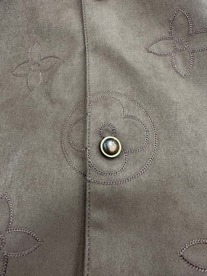 Louis Vuitton Black Monogram Collared Jacket in Black Monogram Jacket