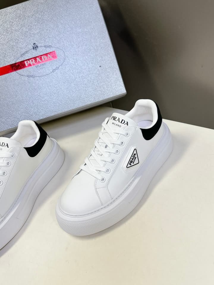 Prada Retro Platform Sneakers in White Sneaker 1