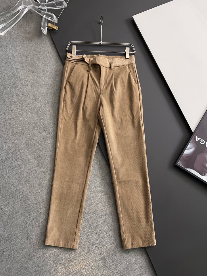 Prada Men's Pure Cotton Casual Trousers – 2025 Collection in Classic Black
