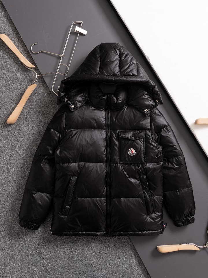 Moncler Three-Color Striped Short Down Jacket