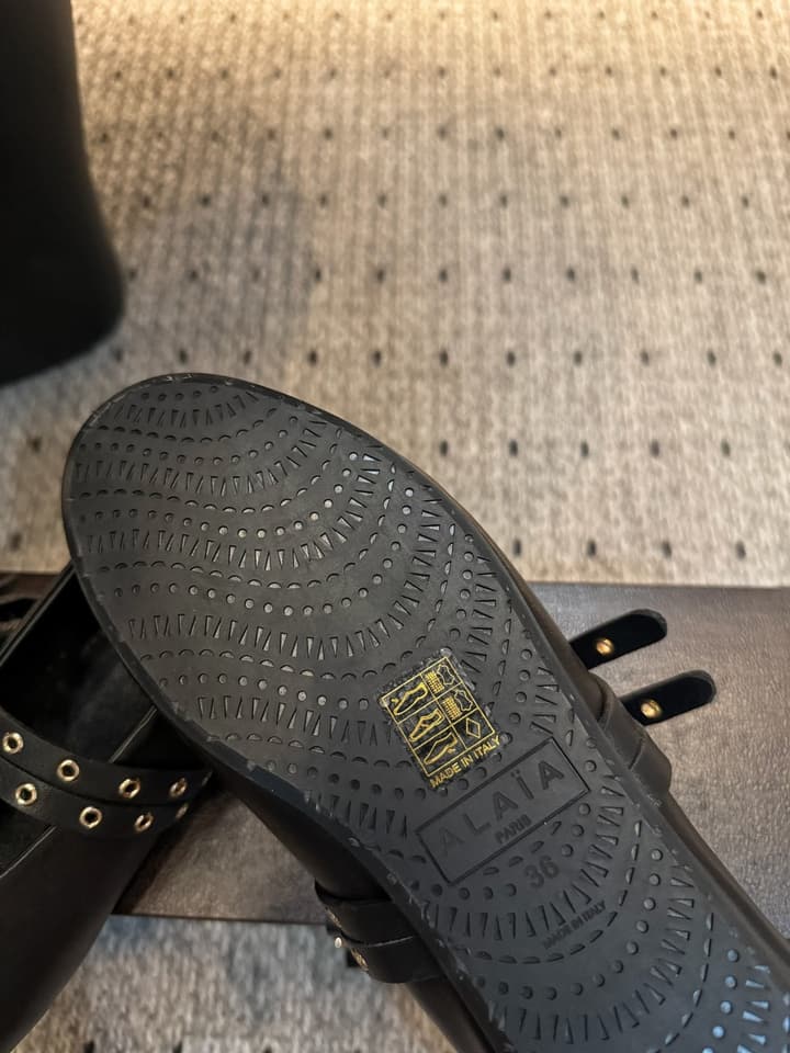Alaïa Sheepskin Ballet Flats – 25FW in Black Chain Strap 1