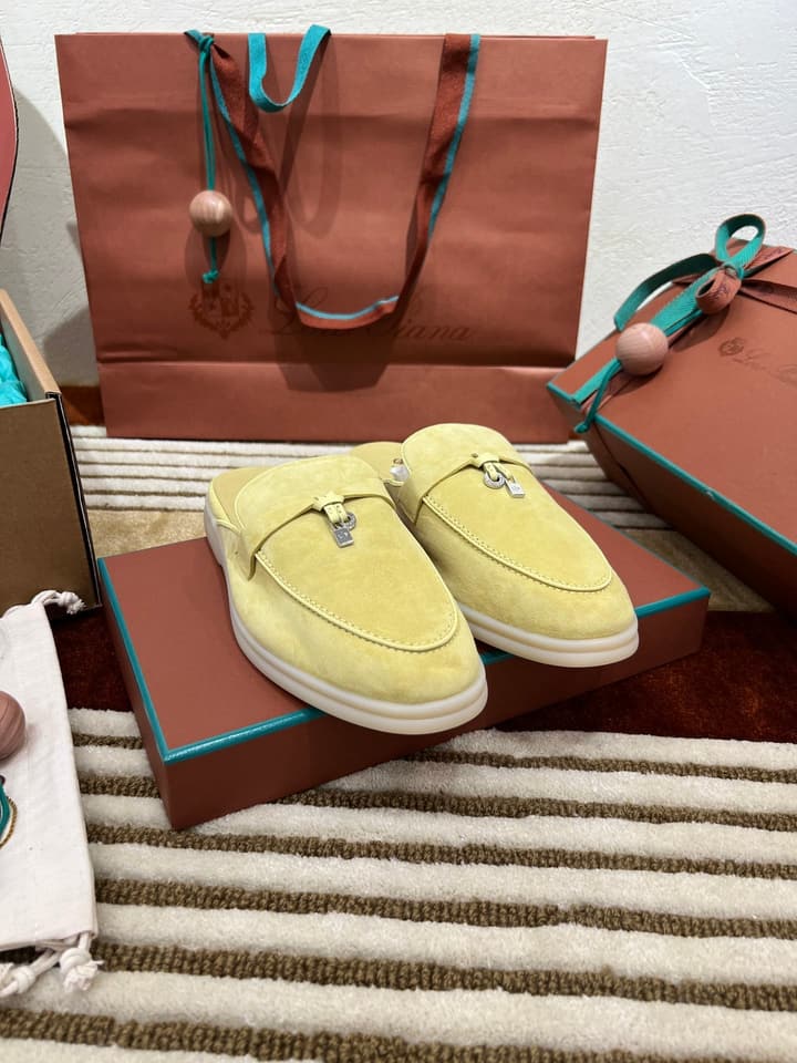 Loro Piana Women's Mules in Aqua Blue Suede