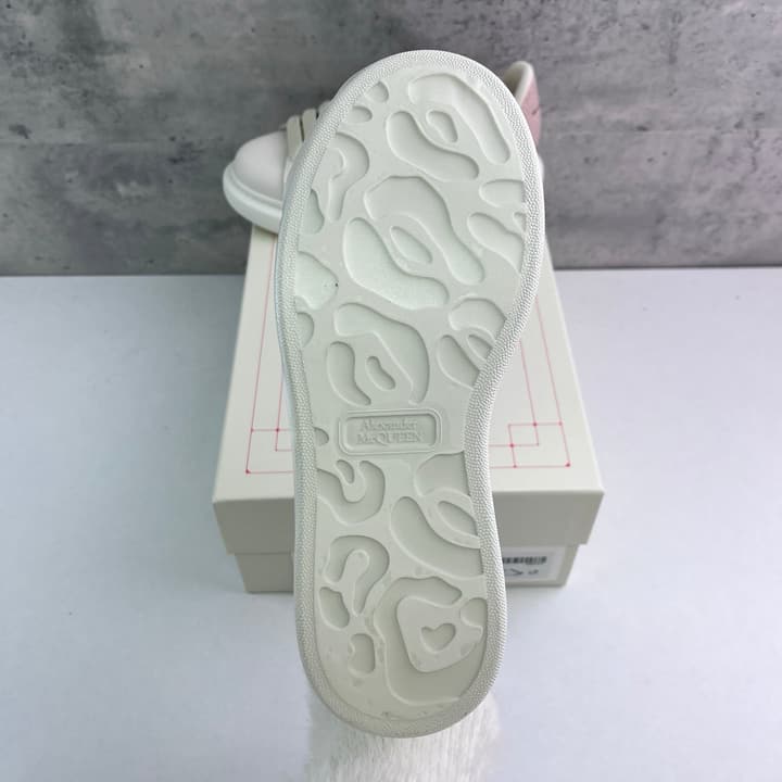 Alexander McQueen Oversized Platform Sneakers in All White Textured