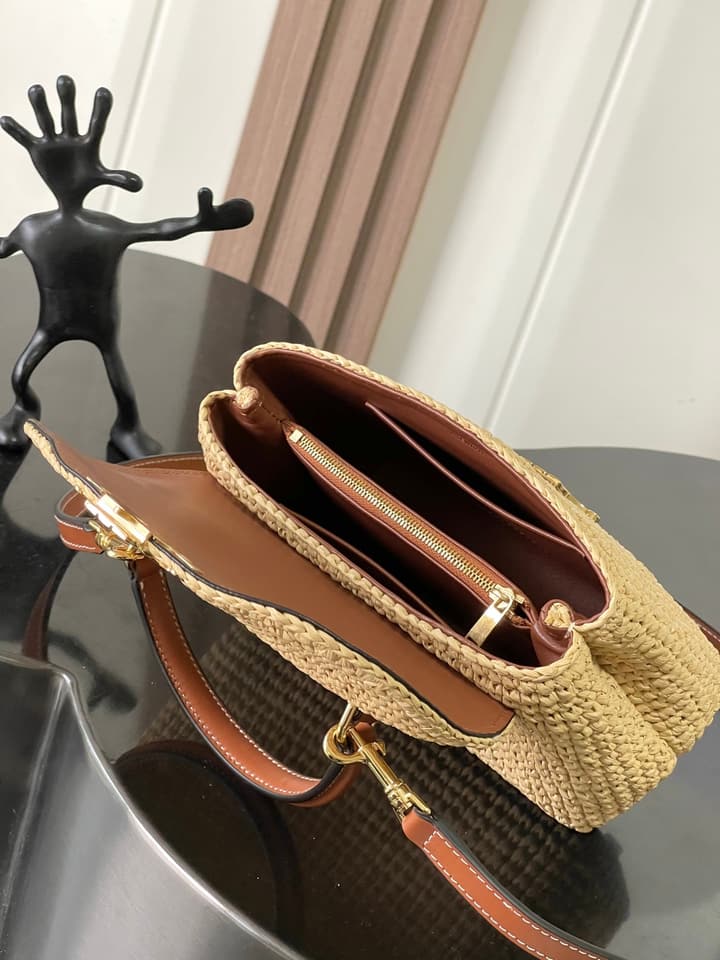 Celine Teen Nino Woven Triomphe Handbag
