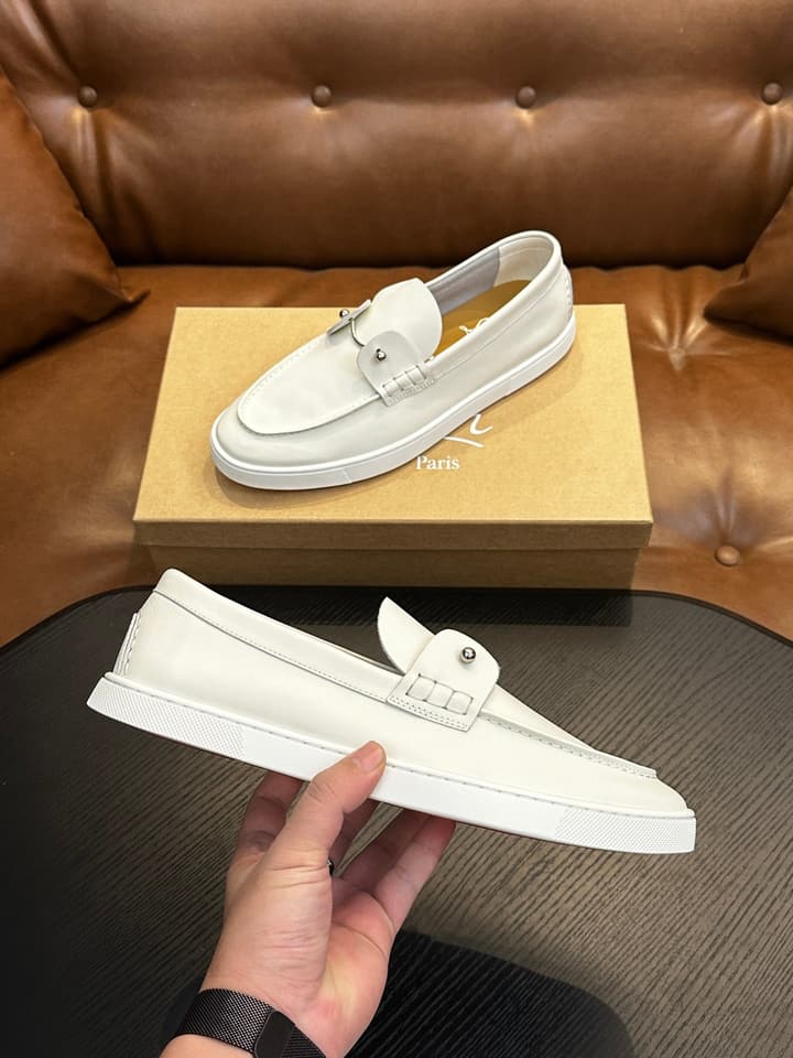 Christian Louboutin Men's Casual Sneakers in All White