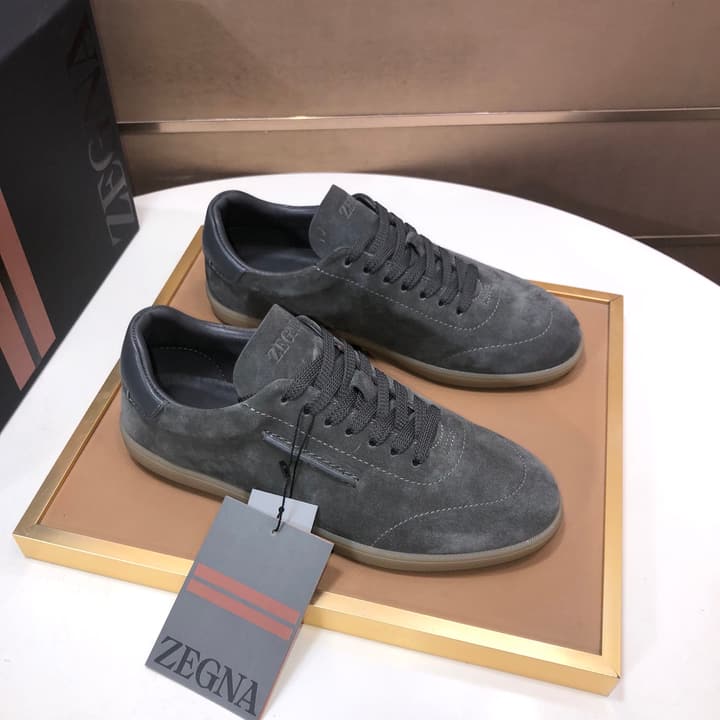 Zegna 232 Suede and Leather Sneakers