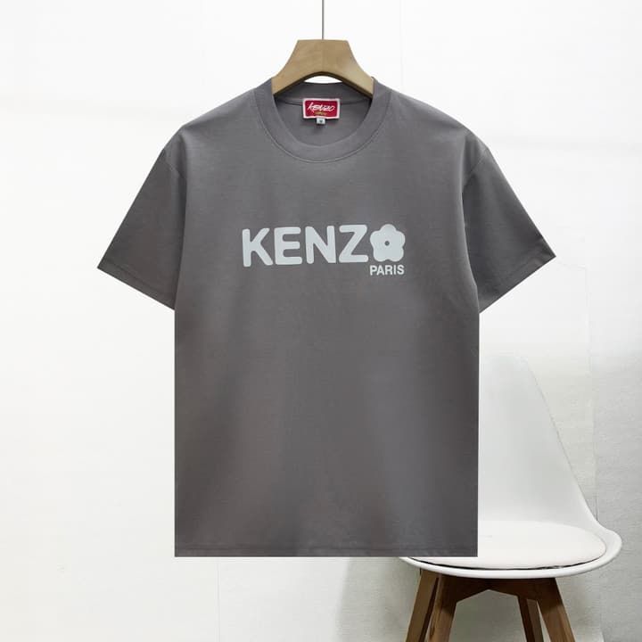 Kenzo Premium Grey Long-Sleeve Crewneck T-Shirt in Premium Grey
