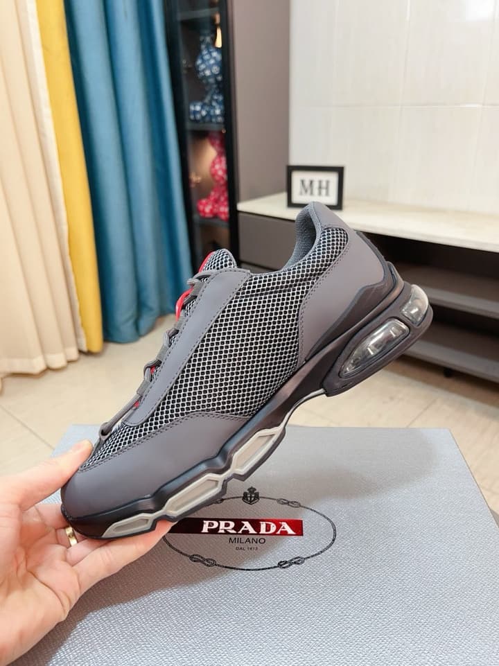 Prada Men's Air Cushion Mesh Sneakers