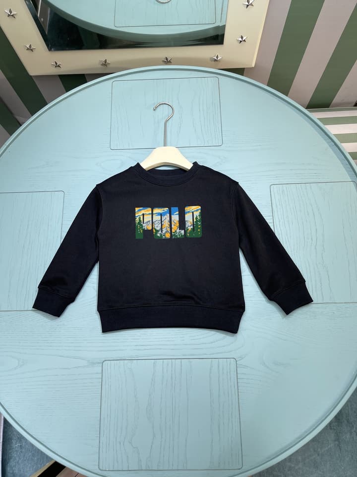 Ralph Lauren Kids Crewneck Sweatshirt – 2025AW in Dark Navy Graphic Sweatshirt