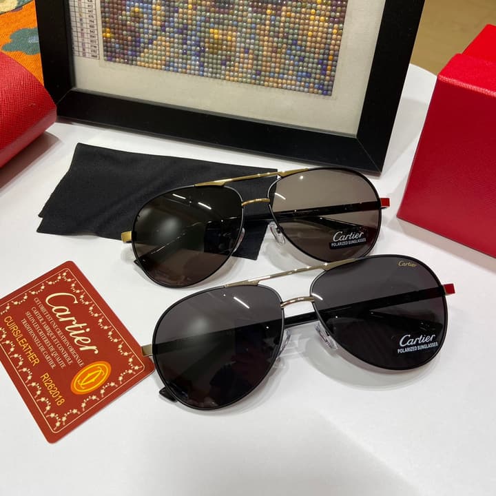 Cartier Polarized Sunglasses – 2024 Collection in Gold
