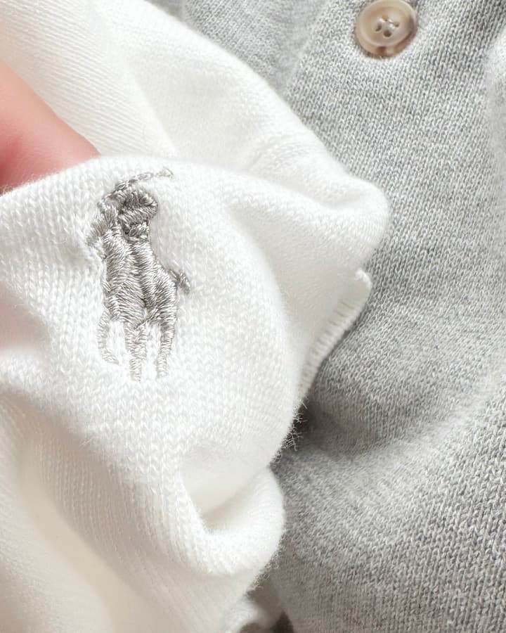 Ralph Lauren Short-Sleeve Knit Polo Shirt – Summer Collection in Grey