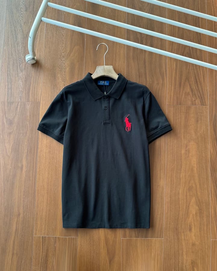 Ralph Lauren Large Logo Cotton Polo Shirt in Army Green