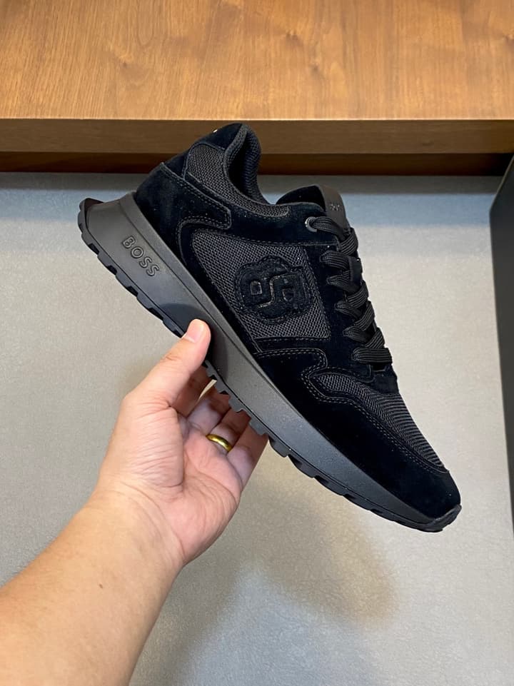 Boss Menswear Suede and Mesh Sneakers