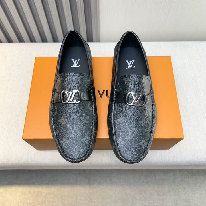 Louis Vuitton Monte Carlo Moccasin Loafers in Black Smooth Leather