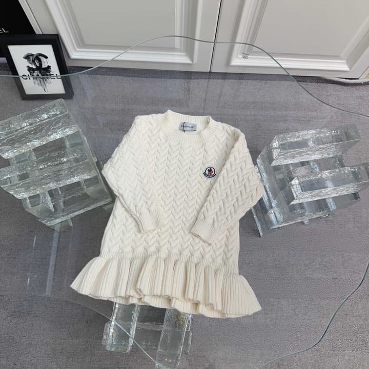 Moncler Kids Cable Knit Mermaid Dress – Kids Collection in Cable Knit Cream
