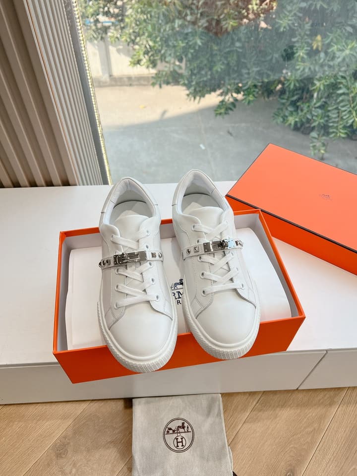 Hermès Bouncing Men's Sneakers in Black Leather
