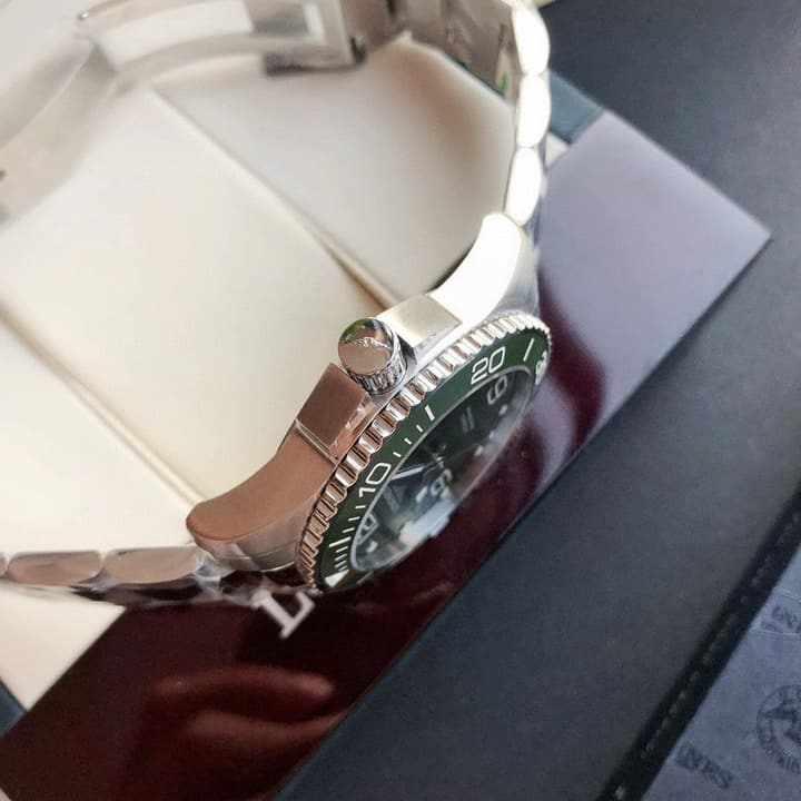 Longines Conquest Automatic Diver Watch in Green Dial With Steel Bracelet
