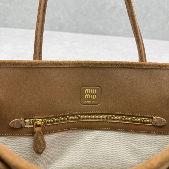 Miu Miu Aventure Suede Shoulder Bag – 25SS