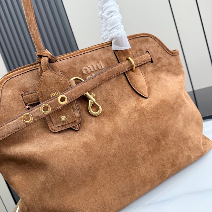 Miu Miu Aventure Suede Tote Bag