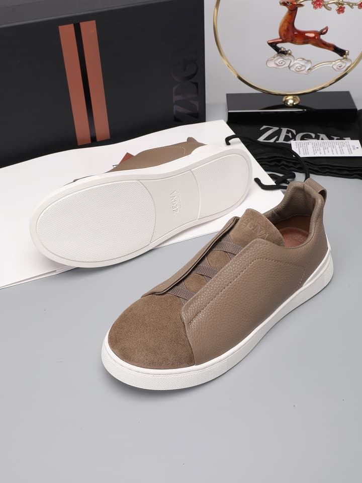 Zegna Triple Stitch Low-Top Sneakers