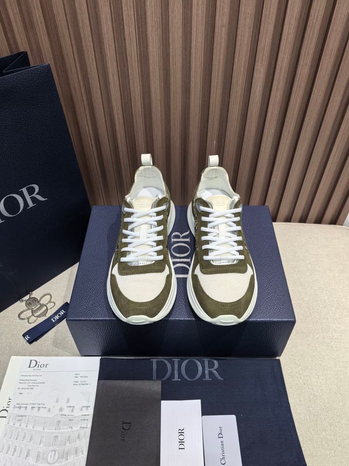 Dior Men's Leather Sneakers – New Collection in All Black