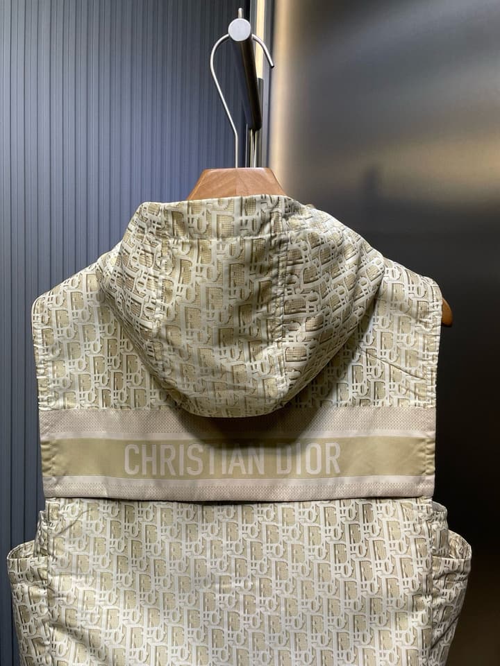 Dior Gold Oblique Jacquard Hooded Jacket – 25SS