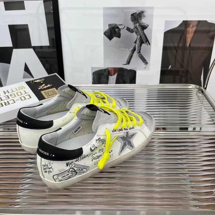Golden Goose Classic Distressed Sneakers in Tan Suede With White Laces