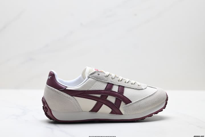 Onitsuka Tiger Edr 78 Low-Top Running Shoes in Cream And Burgundy