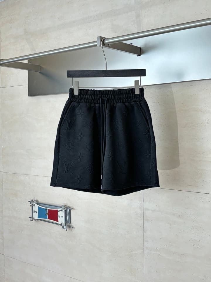 Louis Vuitton Monogram Embossed Jacquard Shorts in Black