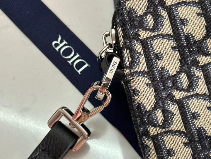 Dior Oblique Clutch Bag in Black Oblique Canvas