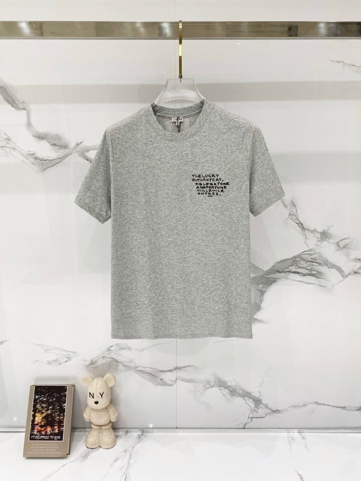 Loewe Cartoon Dog Embroidered T-Shirt in Black