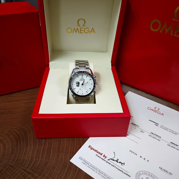 Omega Speedmaster Snoopy 50th Anniversary Quartz Watch in Blue Sub-dial Chronograph