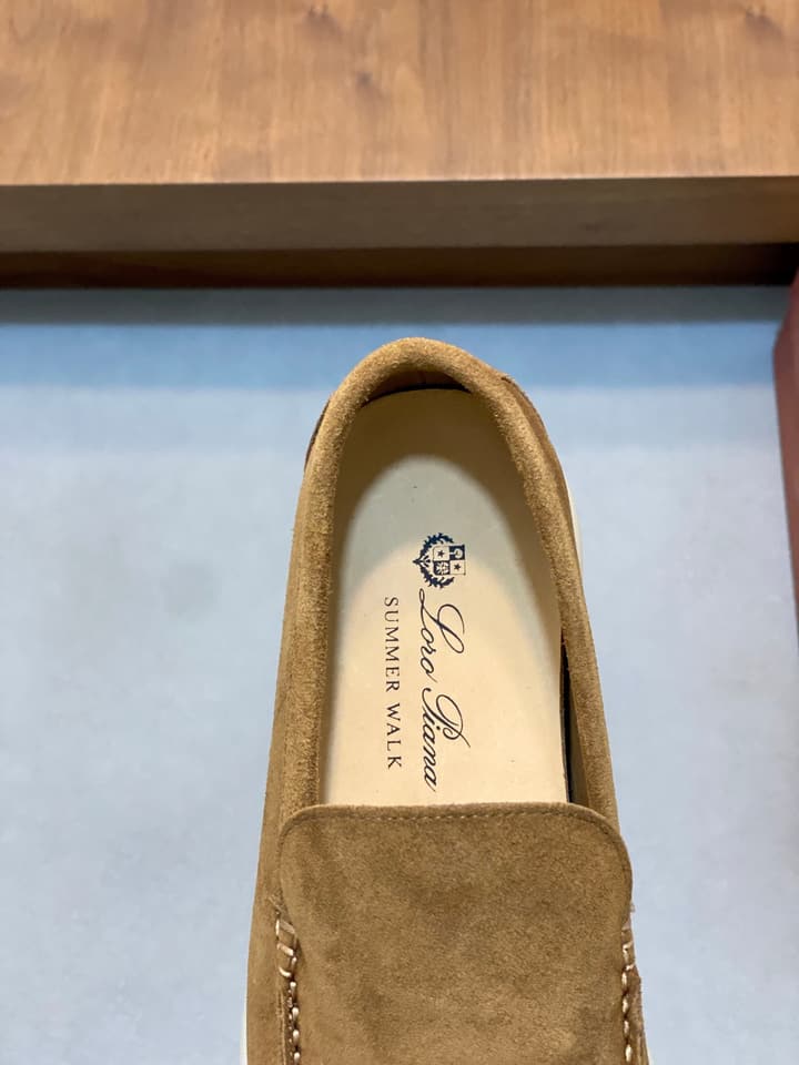 Loro Piana Suede Leather Slip-On Loafers in Black Suede