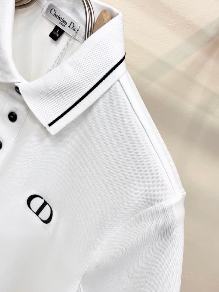 Dior Embroidered Logo Piqué Cotton Polo Shirt – 2026 Spring/Summer Collection in Classic Black