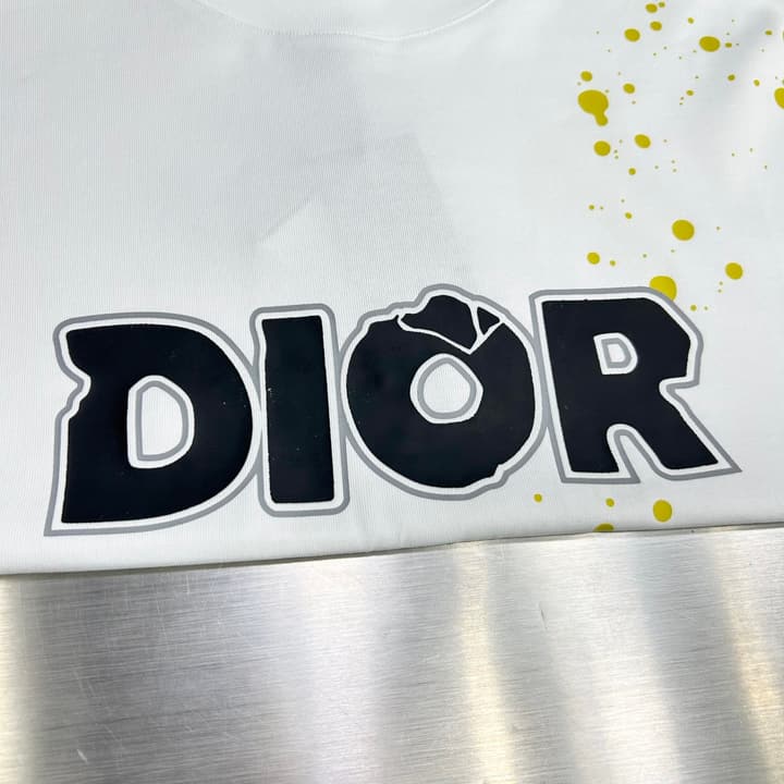 Dior 3D Logo High-Count Cotton T-Shirt – 2026SS in Black With Blue Graffiti Logo