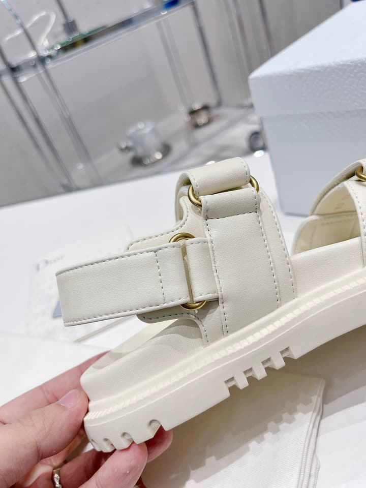 Dior 2022 New Color Velcro Sandals in Gold