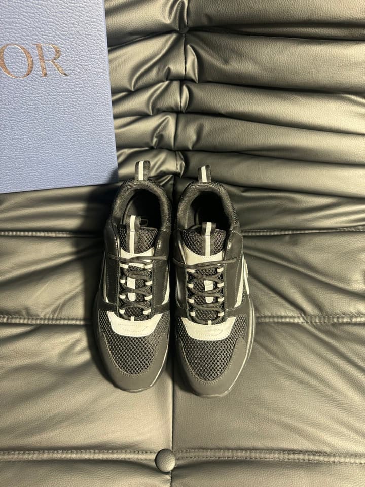 Dior B22 Calfskin Sneakers in Black