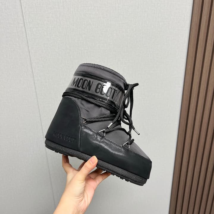 Moon Boot 2024 Autumn/Winter Platform Snow Ankle Boots – 2024FW in All Black