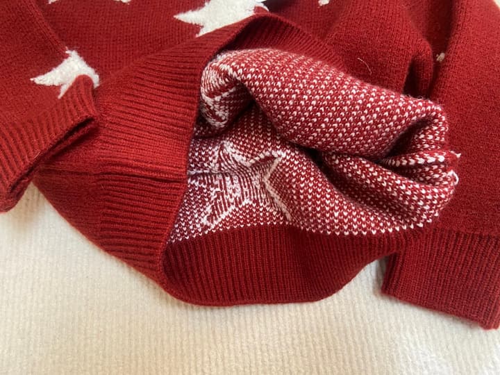 Dior Kids Star Knit Sweater – Kids Collection in Burgundy With White Stars