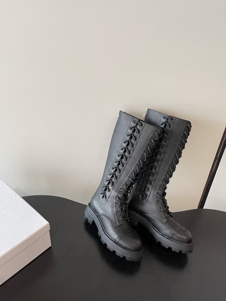Dior D-Road Lace-Up Combat Boots