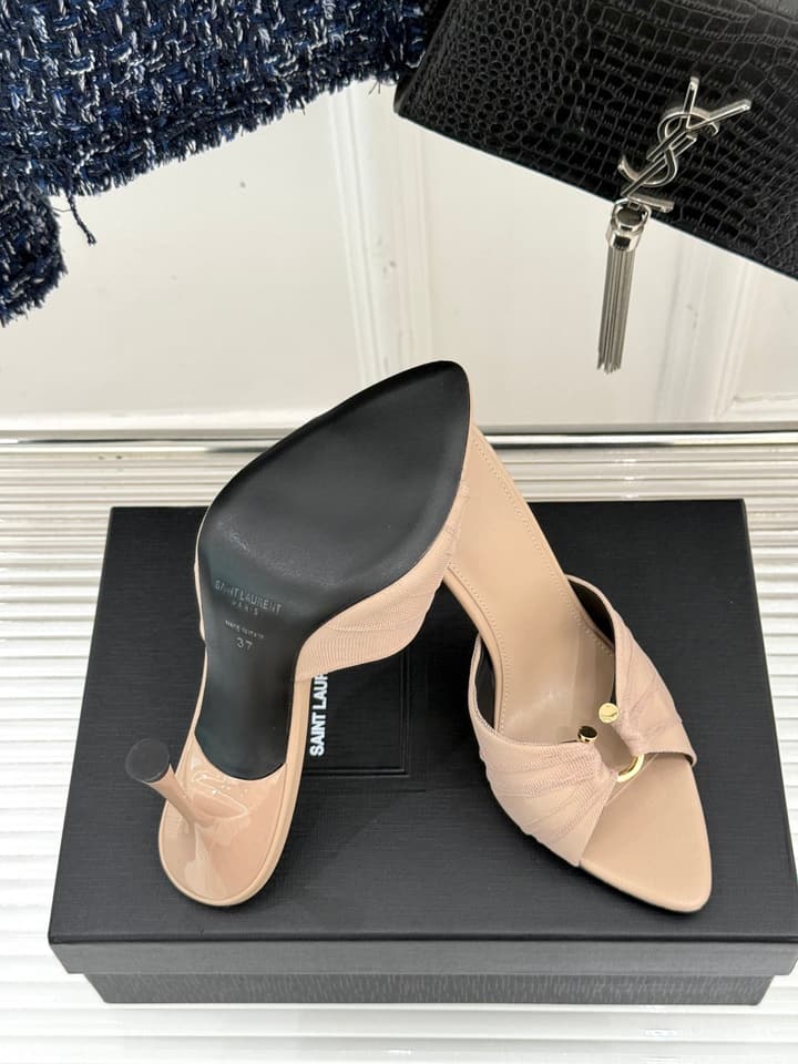 Saint Laurent High-Heel Sandals – 25SS in Black Suede