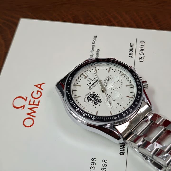 Omega Speedmaster Snoopy 50th Anniversary Quartz Watch in Blue Sub-dial Chronograph