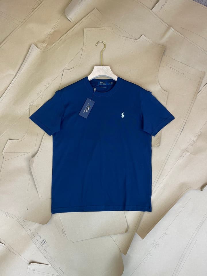 Ralph Lauren Classic Embroidered Cotton T-Shirt in Black