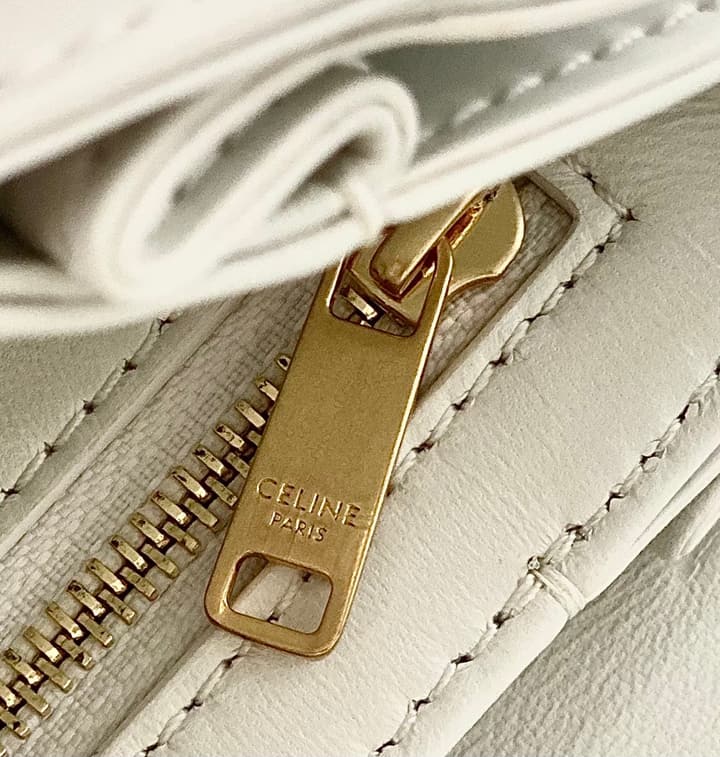 Celine Triomphe Box Calfskin Bag in Burnt Orange