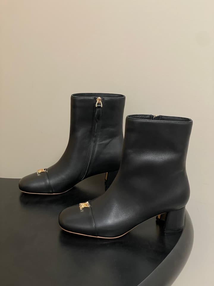 Louis Vuitton LV Swing Metal Heel Ankle Boots – 25SS Autumn/Winter Collection in Black