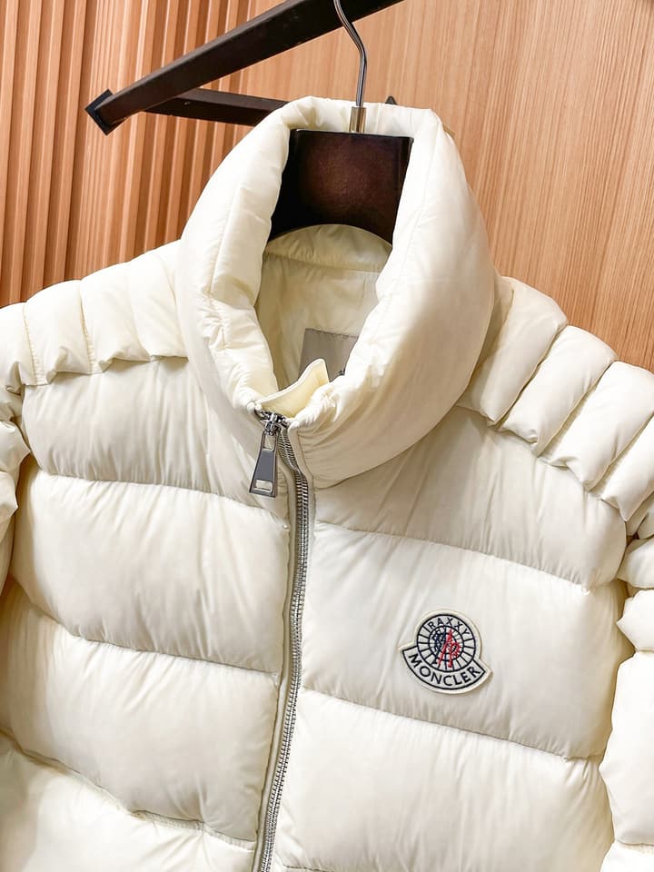 Moncler Stand Collar Embossed Down Jacket – Limited Edition in Black
