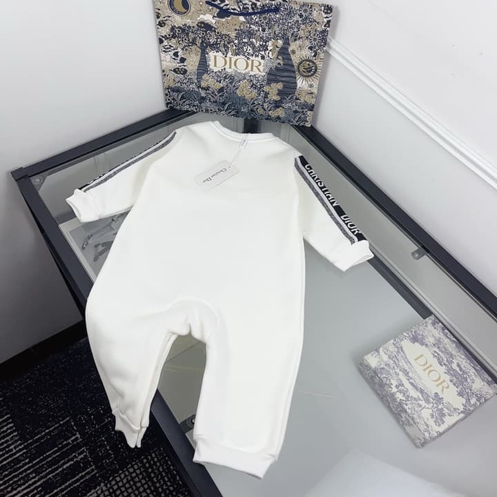 Dior Oblique Embroidery Infant Romper – Kids Collection